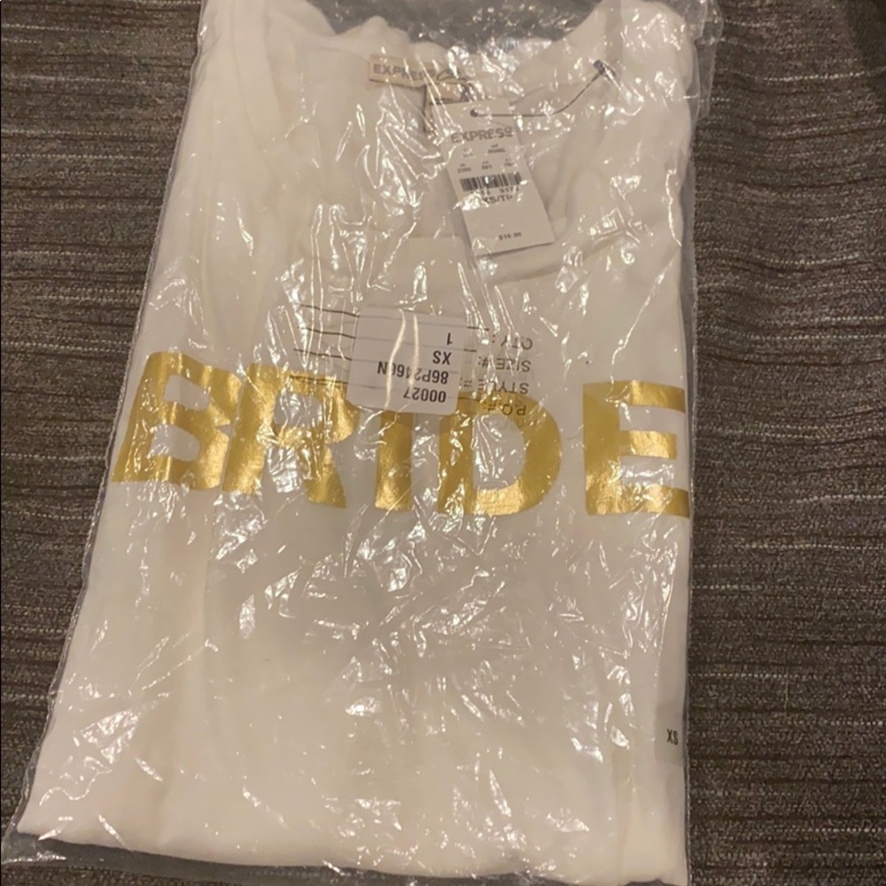 Brand new Express OneEleven Bride muscle tank